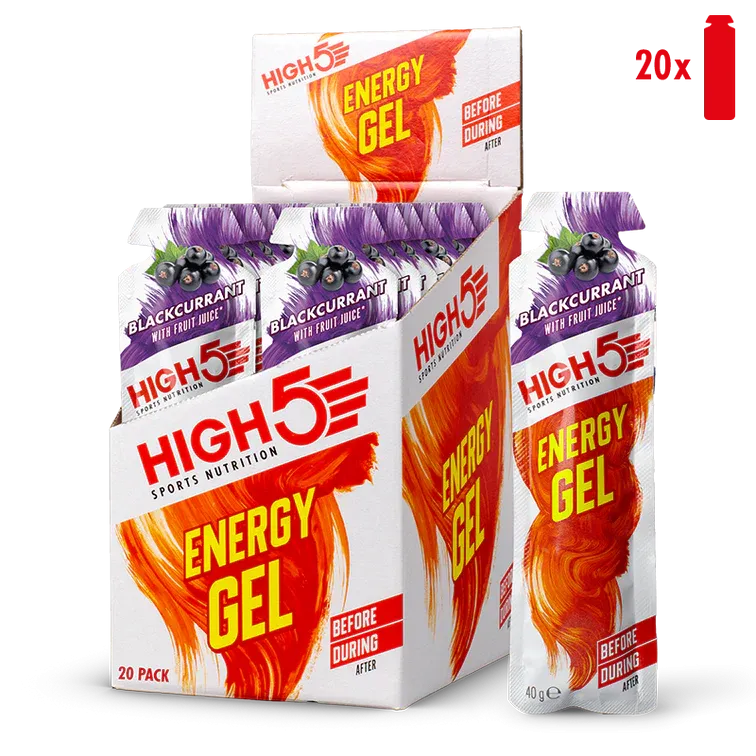 High 5 Energy Gel 20 Pack - Blackcurrant