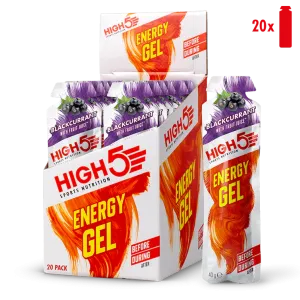 High 5 Energy Gel 20 Pack - Blackcurrant