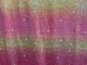 Holographic Sparkle Pink and Yellow Ombre Glitter Activewear/Dancewear