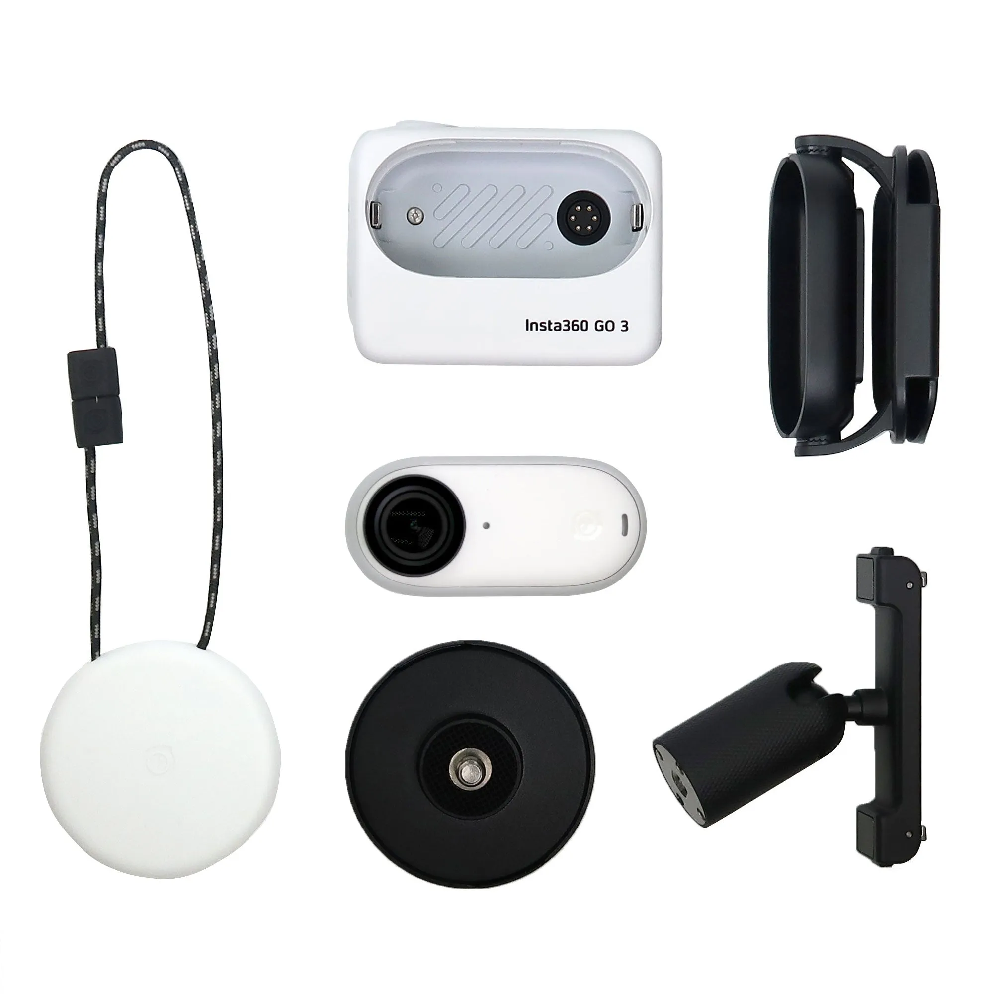 Insta360 GO 3 Tiny Mighty Action Camera (64GB, White) Basic Accessory Bundle