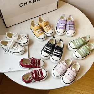 INSTOCK- Children's Velcro canvas soft bottom baby shoes