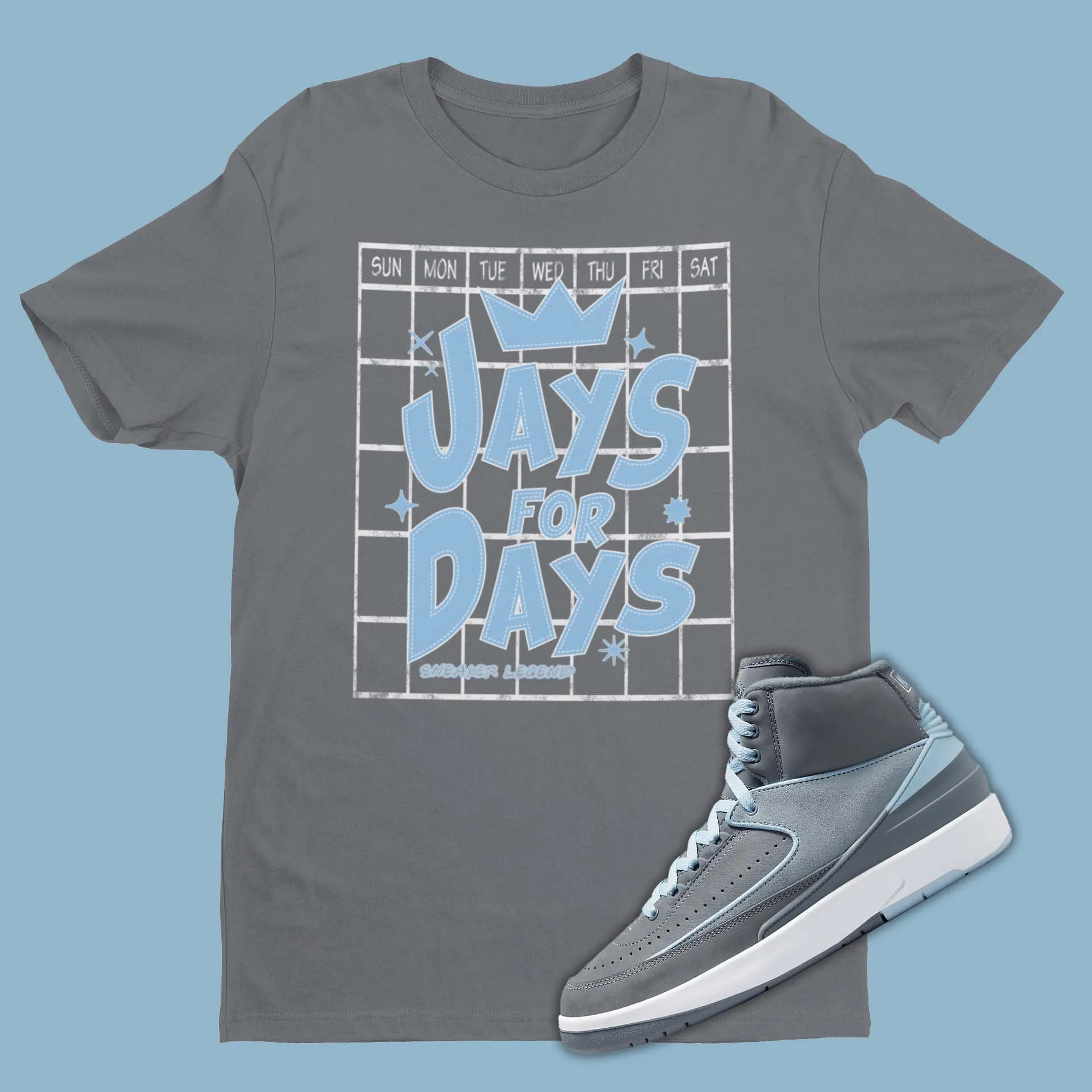 Jays for Days: Air Jordan 2 Cool Grey Matching Shirt