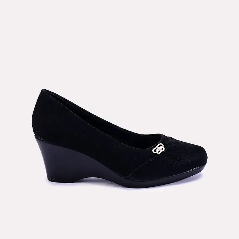 Johanna Black Casual Court Shoes 0431308