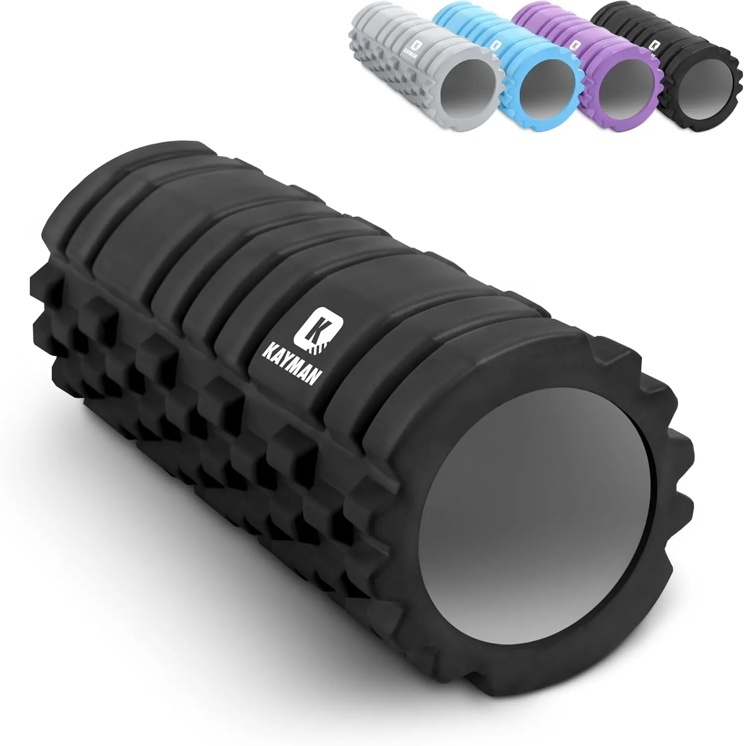 Kayman Massage Roller: High-Density Foam Deep Tissue Relief & Sports Recovery Tool for Back Pain, Balance, and Blood Flow Stimulation