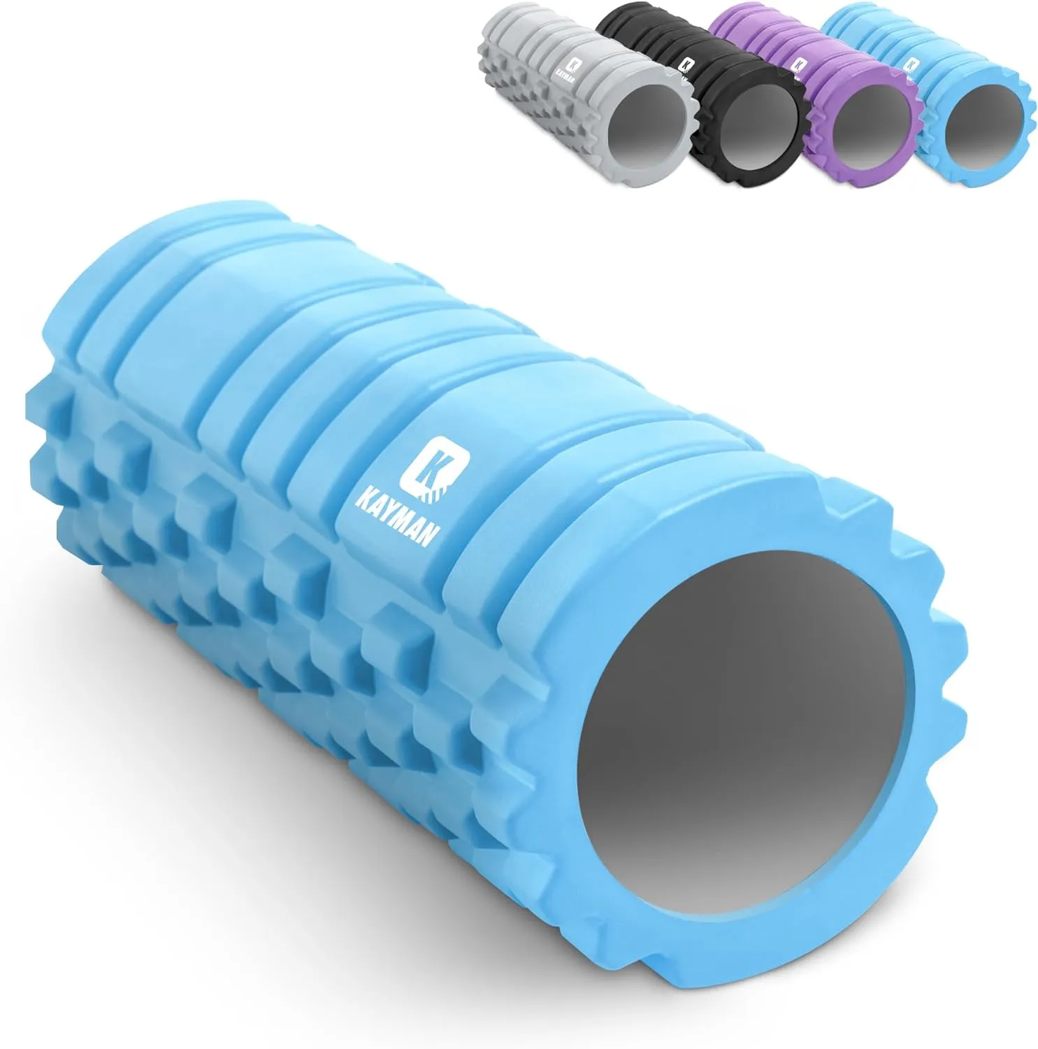 Kayman Massage Roller: High-Density Foam Deep Tissue Relief & Sports Recovery Tool for Back Pain, Balance, and Blood Flow Stimulation