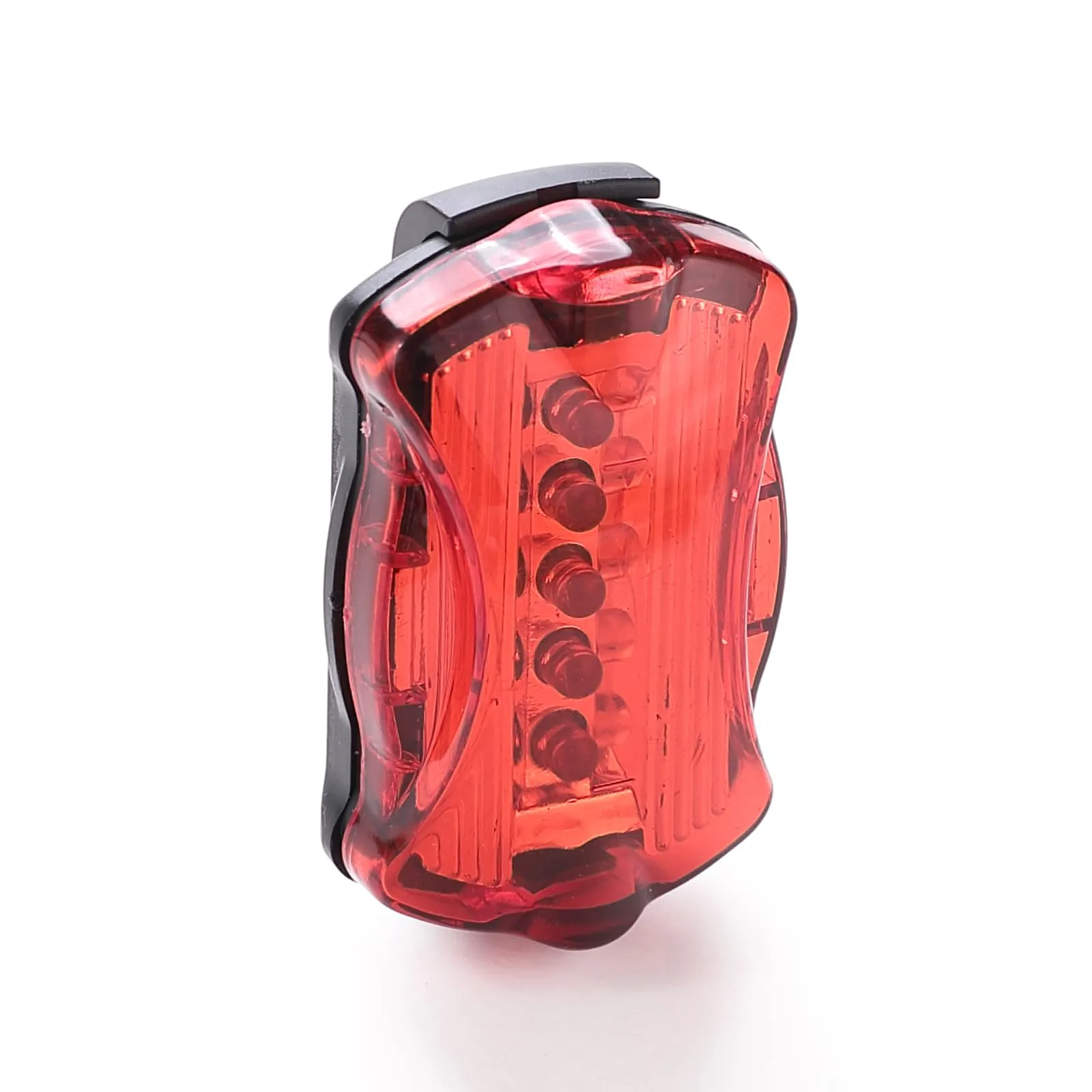 Kuber Industries Cycling Safety Lights|Bicycle Light Battery Powered|Fits On Any Road Bikes (Red & Black)