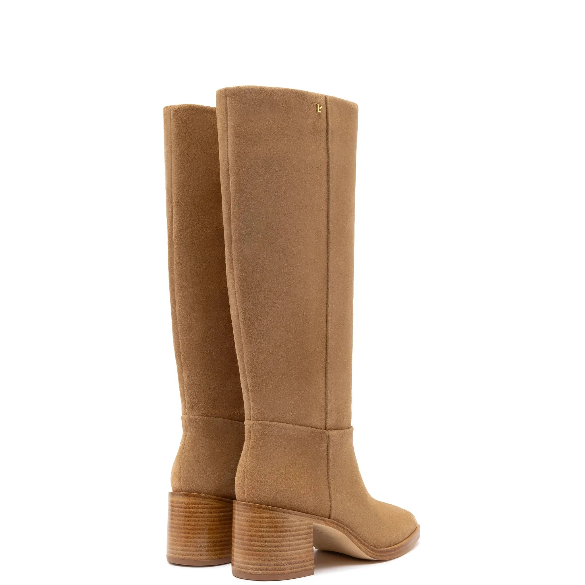 Larroude Ricky Boot In Peanut Suede