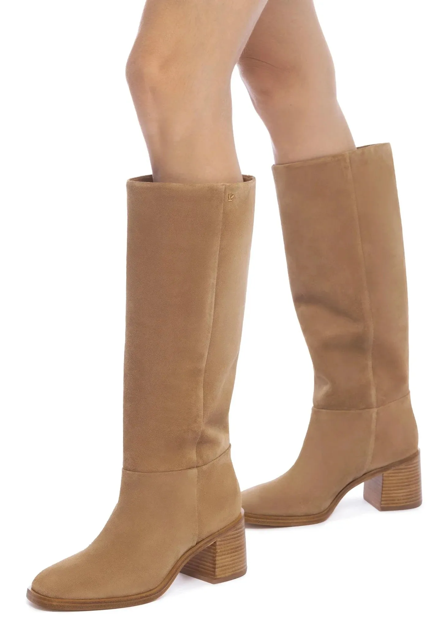 Larroude Ricky Boot In Peanut Suede