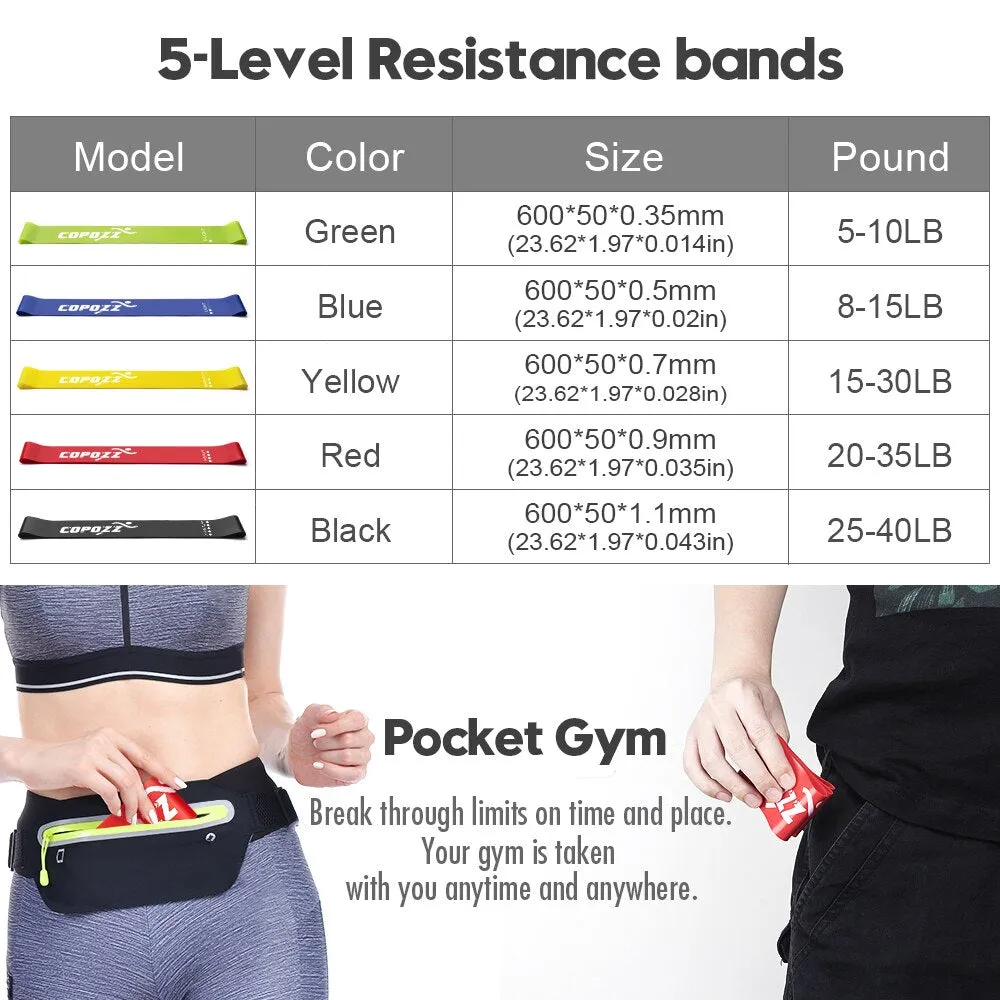 Latex Pull Rope Elastic Resistance Bands Fitness Workout Yoga Gym Strength Training Bands Fitness Equipment 5 Levels