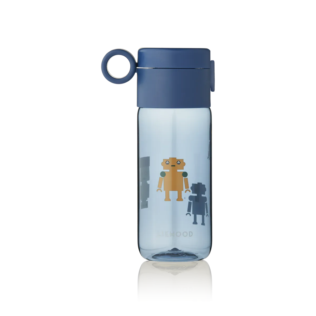 Liewood Clemence Tritan Drinking Bottle 350ml | Robots /Indigo blue