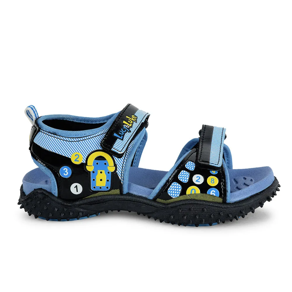 Lucy & Luke Blue Casual Sandal For Kids 8074-303 By Liberty