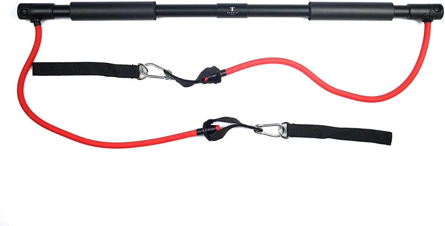 Marela Sports Fitness Resistance Bar - Portable Gym with Resistance Bands and Bar