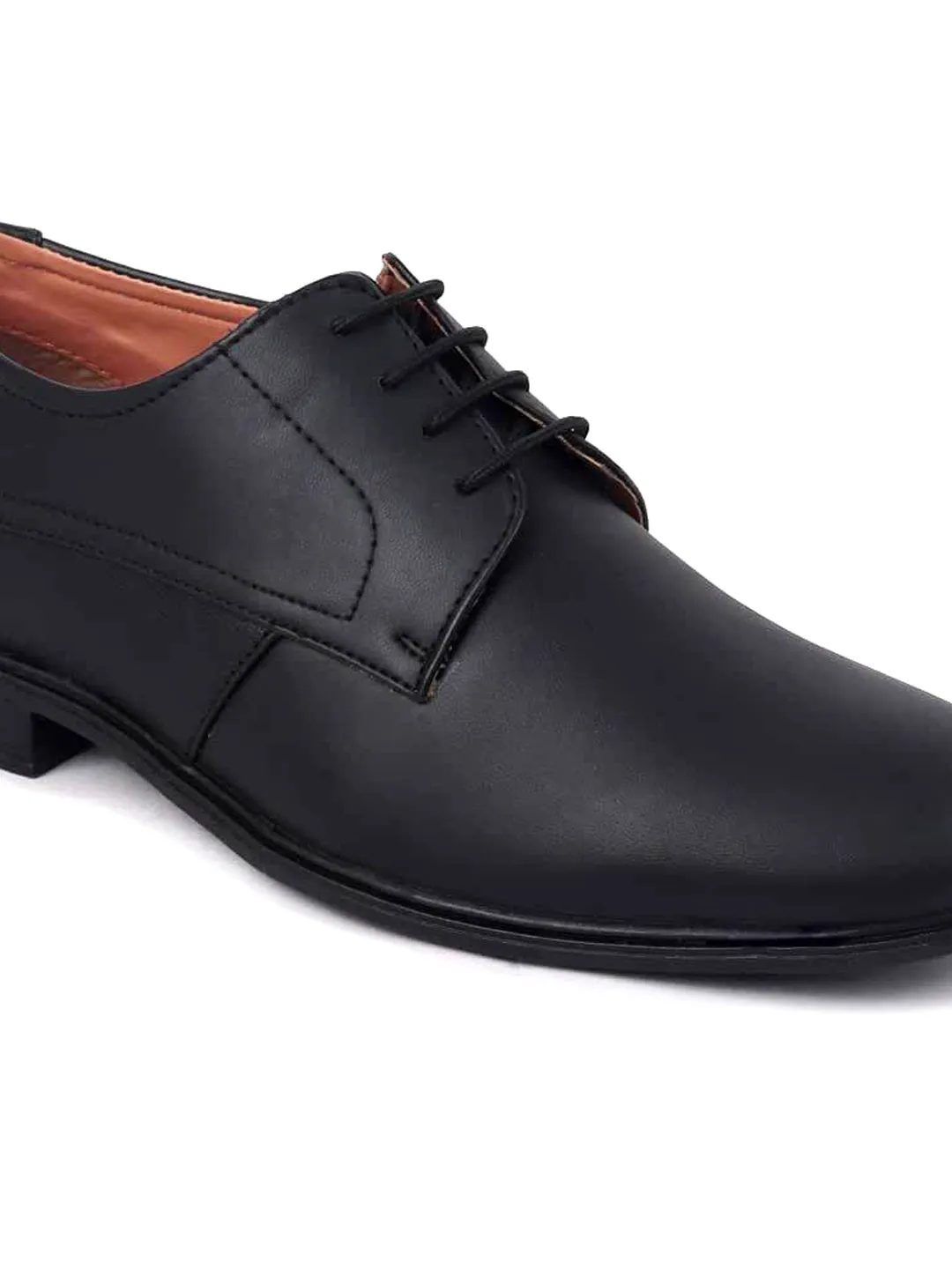 Men Black Formal Lace-Up Oxford Shoes