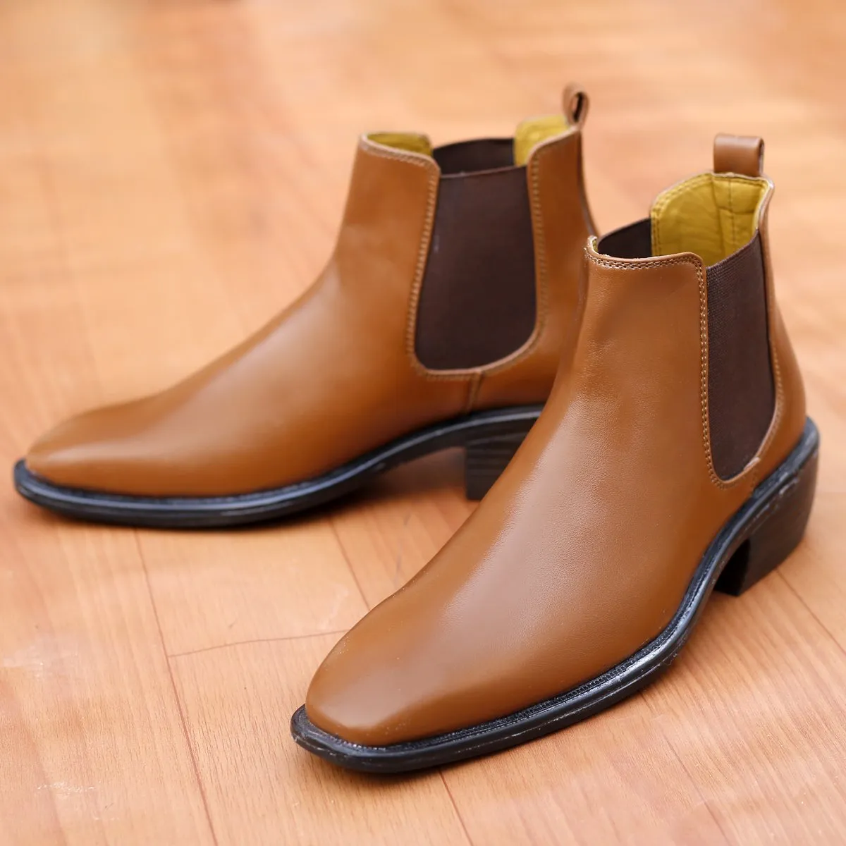 Men's 3 Inch Hidden Height Increasing  High-end Fashionable Chelsea Boots