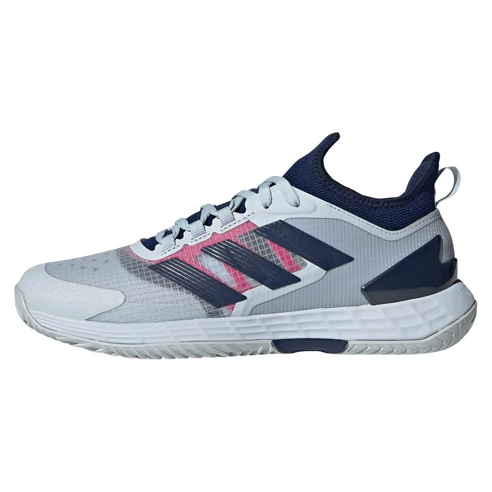 Mens Adizero Ubersonic 4.1 Tennis Shoes Halo Blue and White