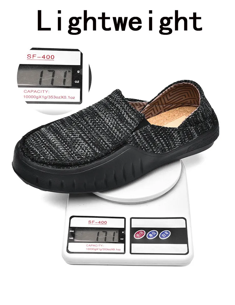 Men's Casual Walking Shoes Slip On Loafers Breathable Comfortable Lightweight Knitted Shoes