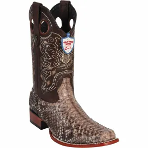 Mens Square Toe Cowboy Boots Snakeskin