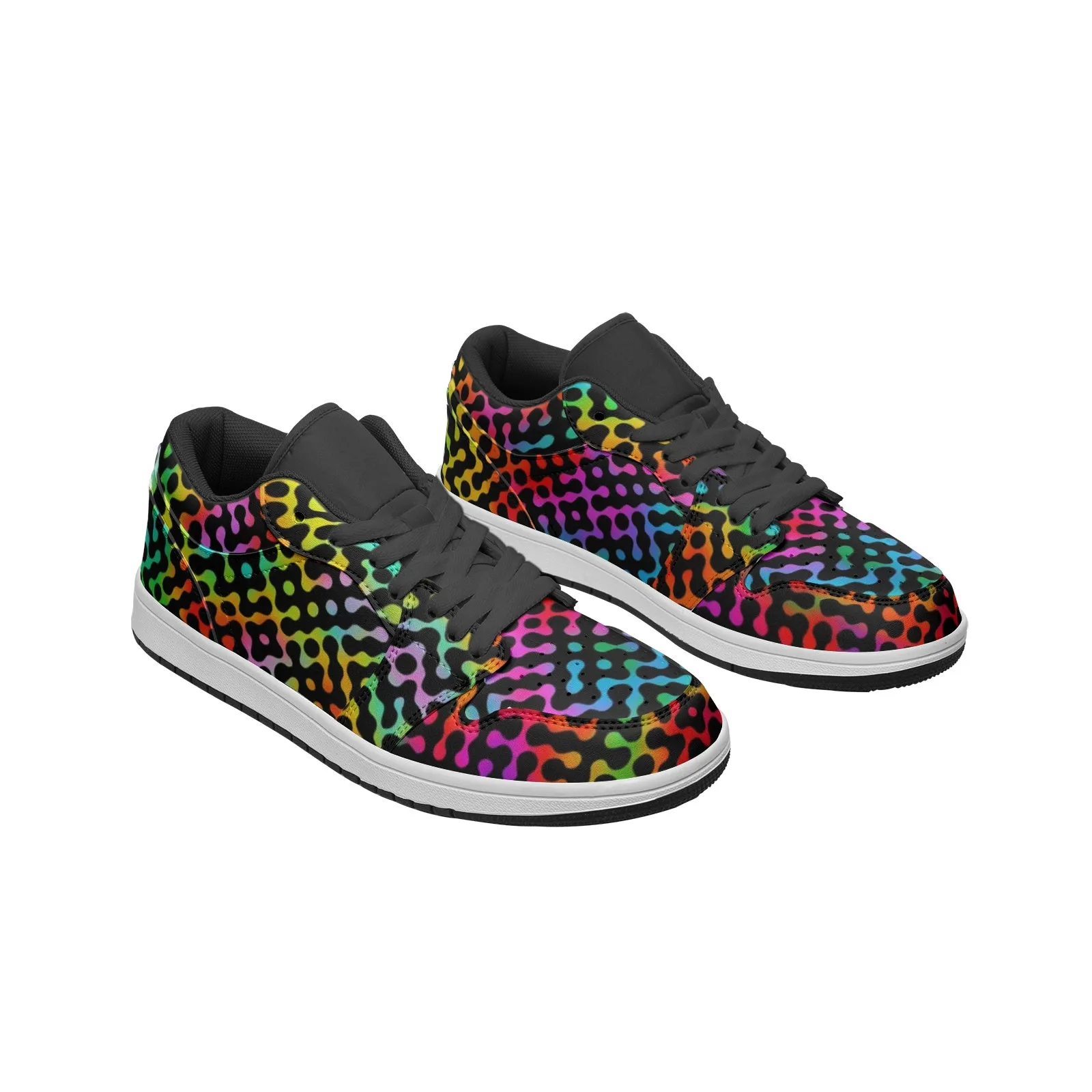 MICRODOTS Unisex Low Top Leather Sneakers | ARTDESIGNWORKS