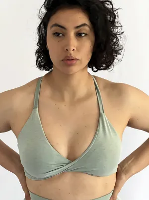 Mint Green Twist Top Sports Bralette