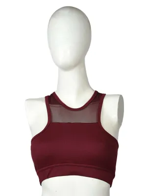 Neck Net - Sports Bra - Maroon