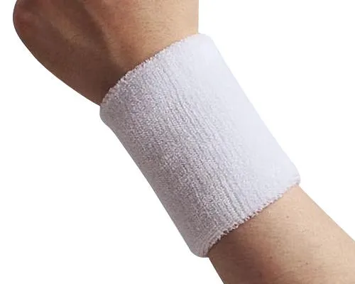 Pair of 4 inches Outdoor Sports Athletic Cotton Wristbands