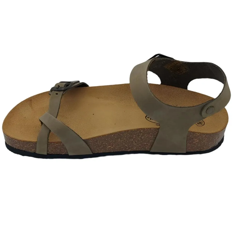 Plakton Savannah/Zomba Women's Waxy Leather Wedge Sandal