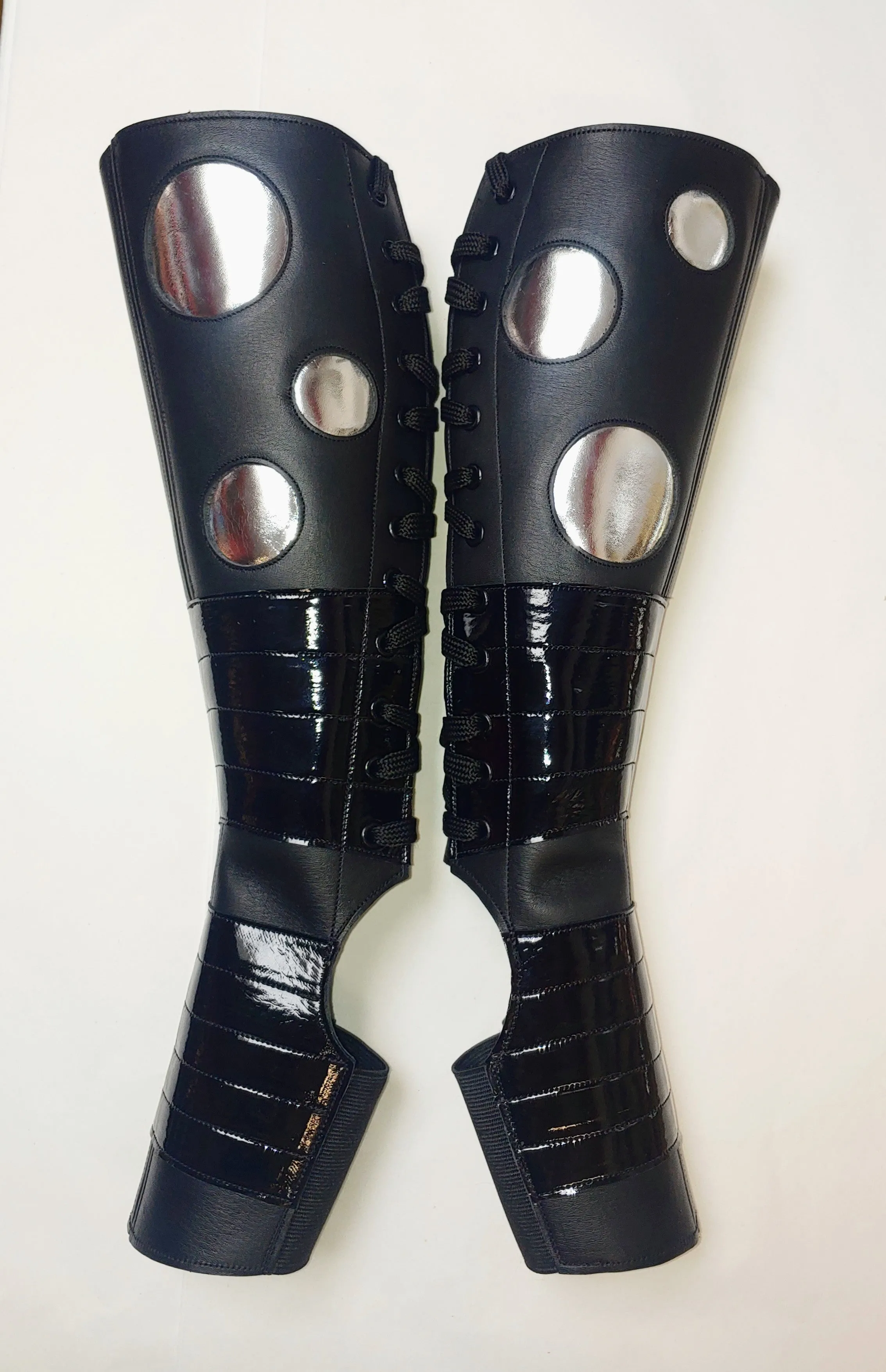 POLKADOT Aerial & Pole dance boots w/ Patent panels