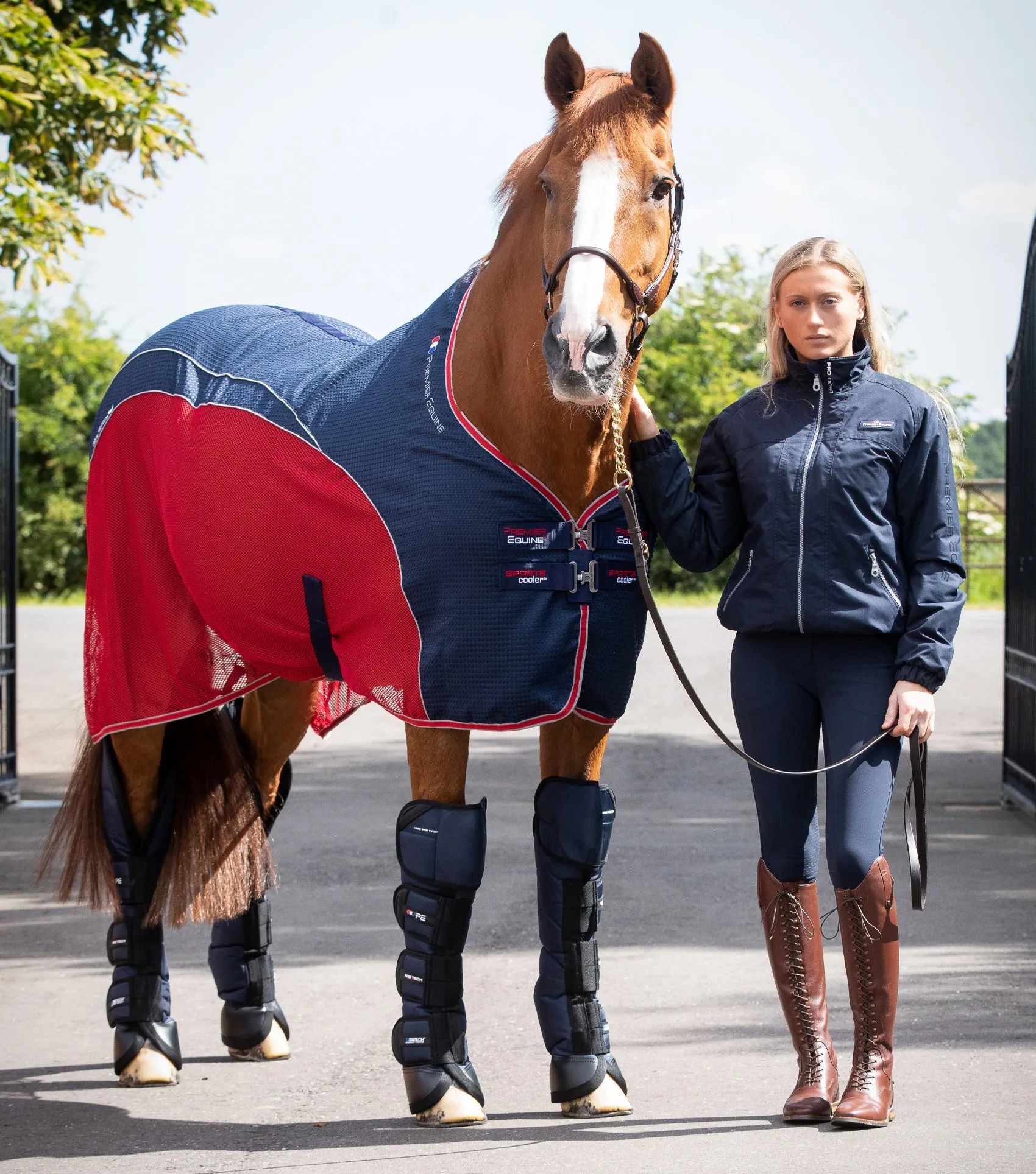 Premier Equine Sports Cooler Rug Navy