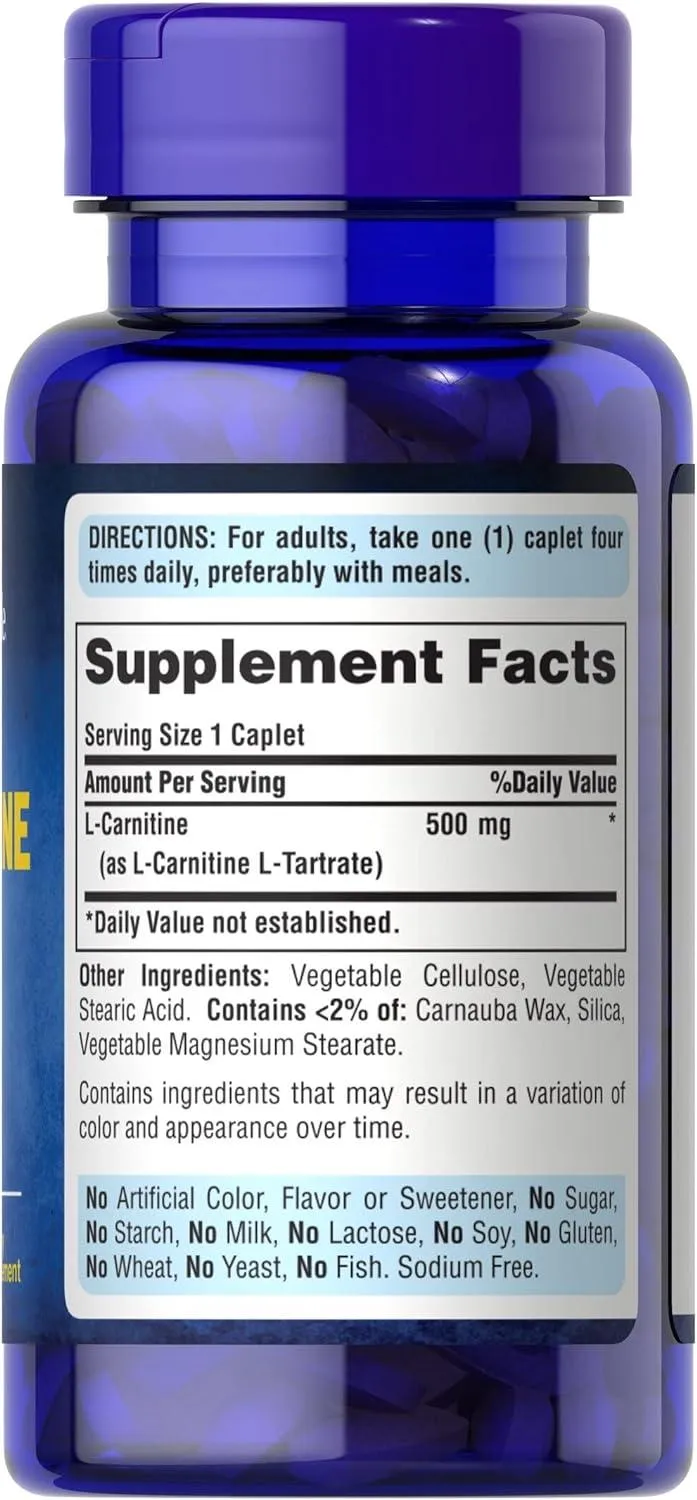 Puritan's Pride L-Carnitine - 500mg,60s