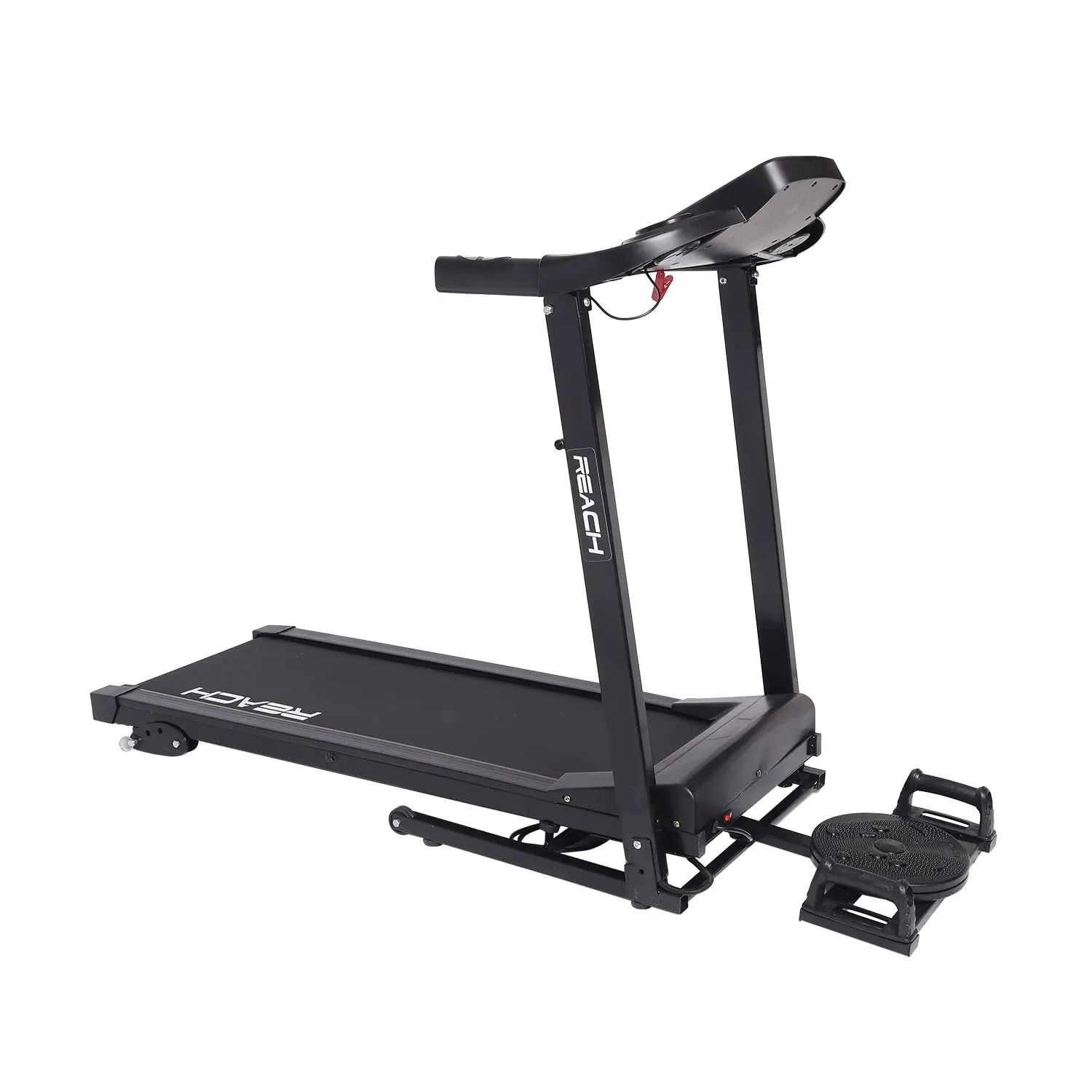 Reach T-400 PT [4HP Peak] Multipurpose Automatic Treadmill with Manual Incline and LCD Display | Pushup Bar & Twister | Foldable | Max Speed 12km/hr | Max User Weight 110 Kg