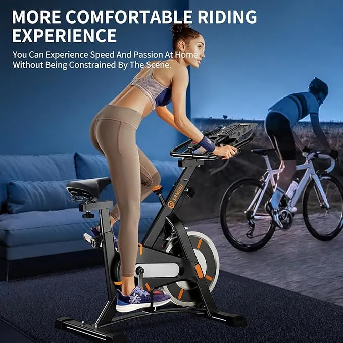 SAMINI Exercise Bike Stationary Indoor Cycling Workout Bikes Bicycle Exercise Machine Fitness Cardio Training Bike For Home Gym