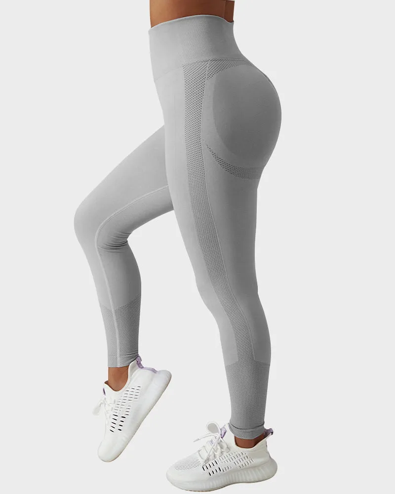 Seamless Knit Breathable Butt Lifting Fitness Leggings