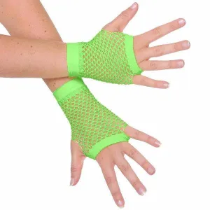 Short Fishnet Gloves - Green