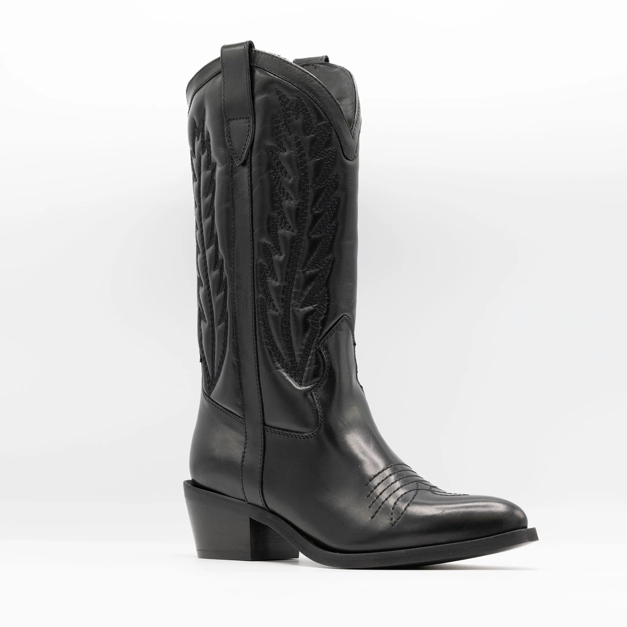 Siena Boots in Black Leather