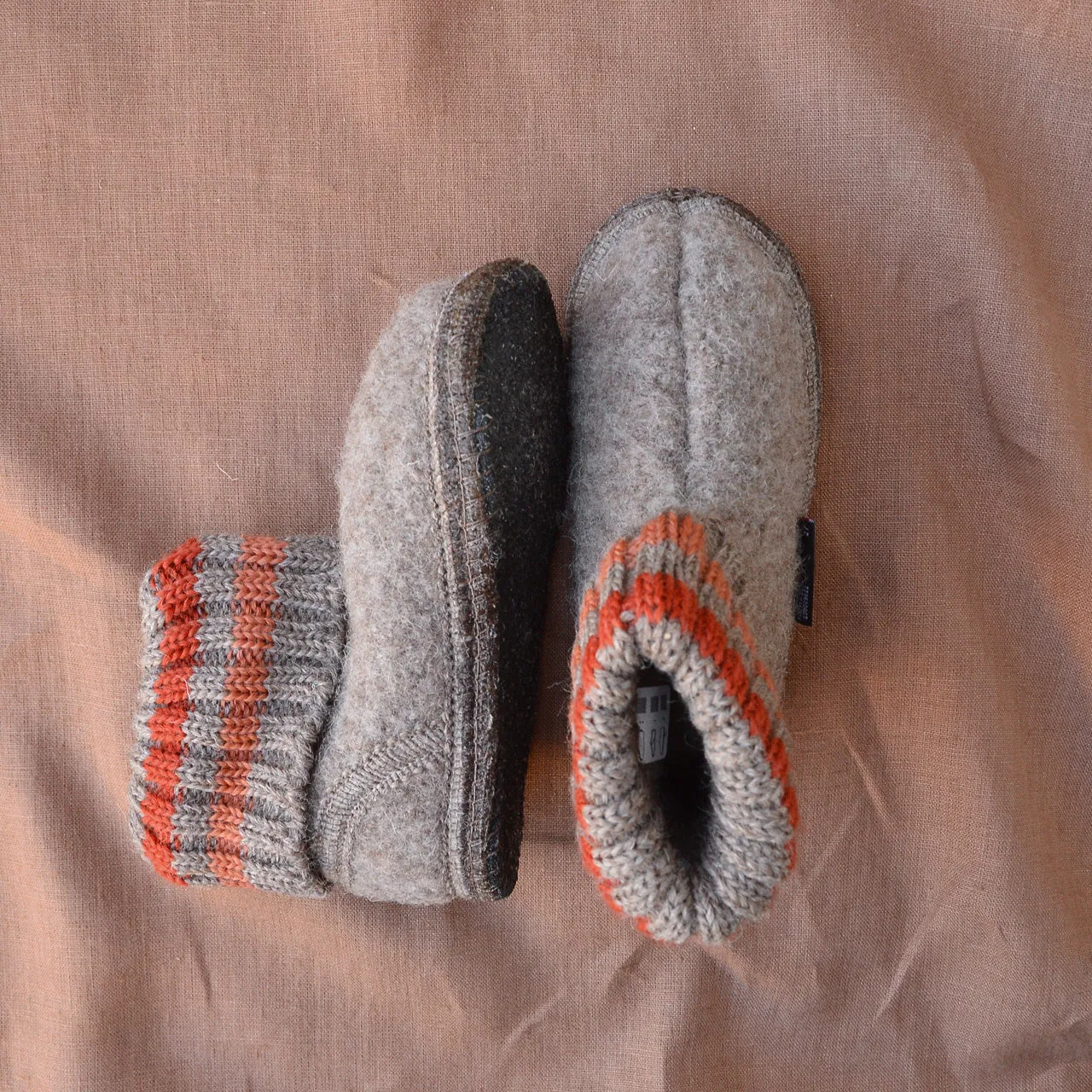 Slipper Boots - Boiled Wool - Taupe AW23 (Kids 22-34)