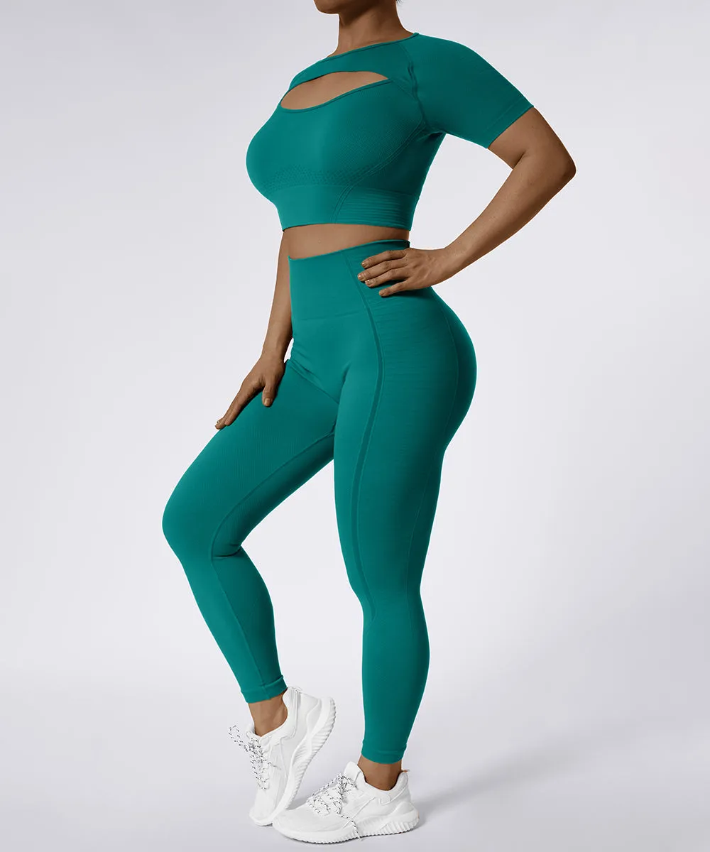 Solid Seamless Leggings Set