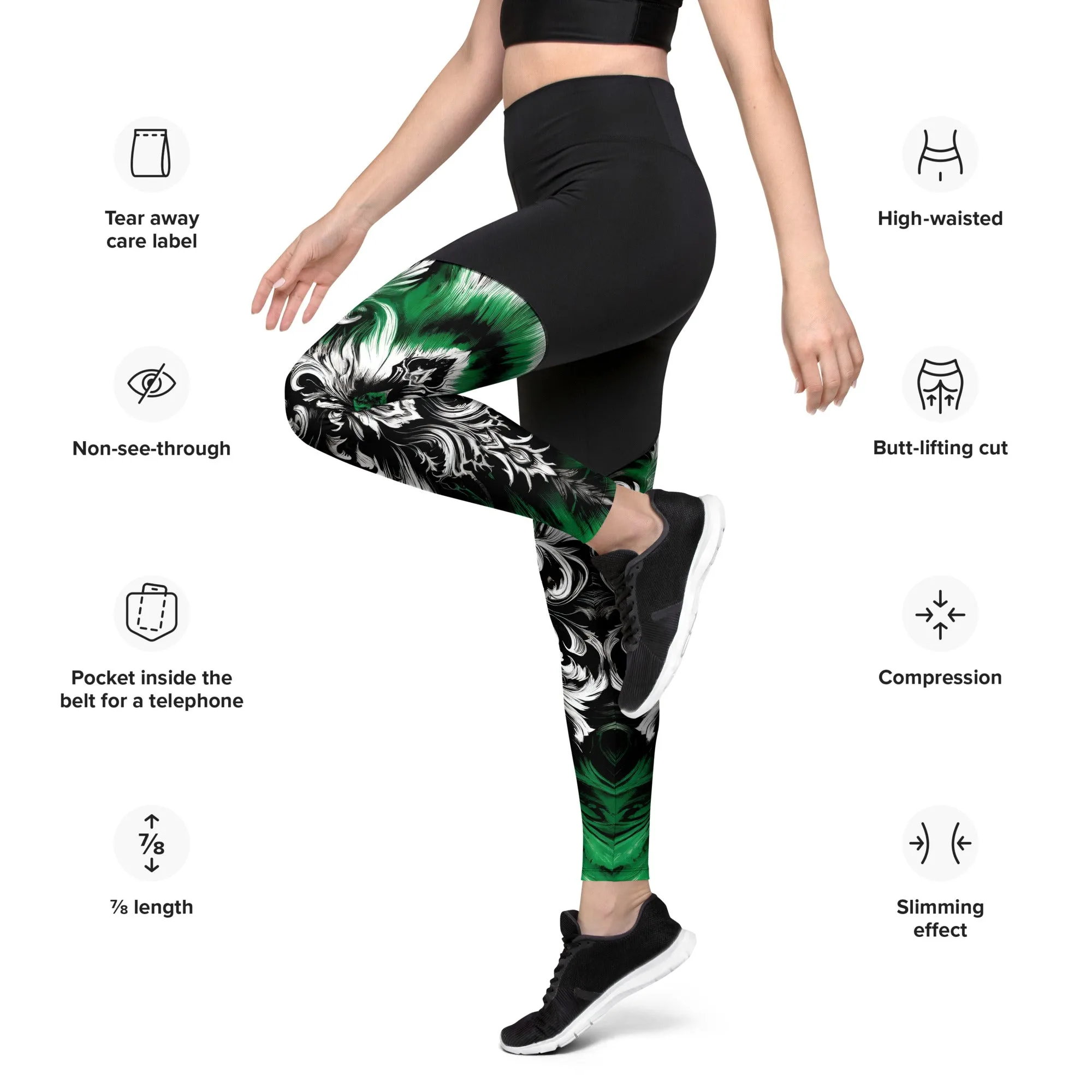 Sports Leggings Verdant Veil