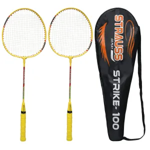 Strauss Badminton 111 Fully Iron Pair with Cover(Strike-101)