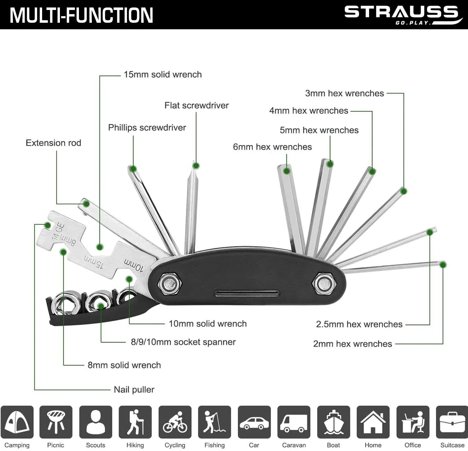 Strauss Bicyle Repair Toolkit (Pack of 2)