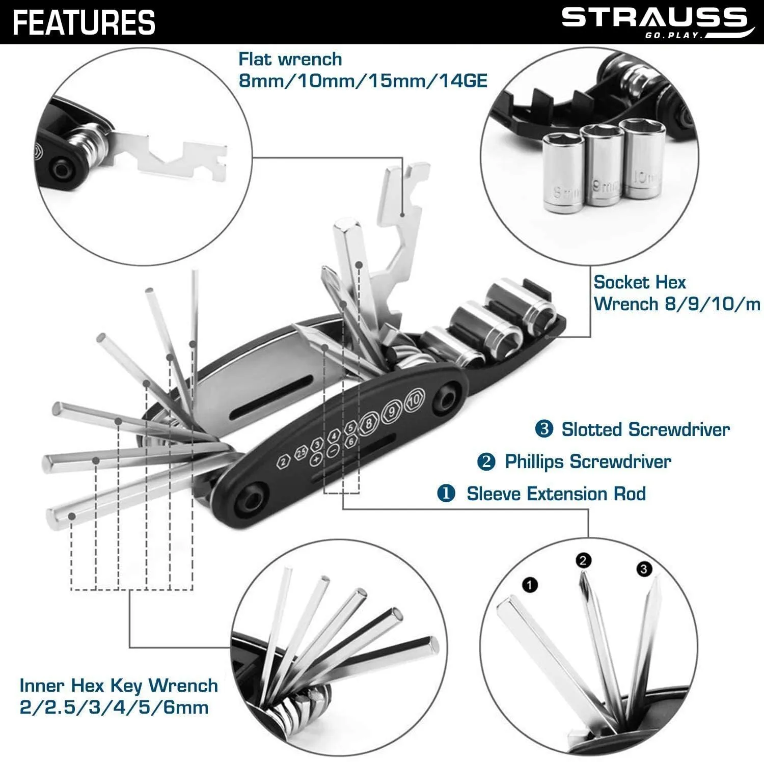 Strauss Bicyle Repair Toolkit (Pack of 2)