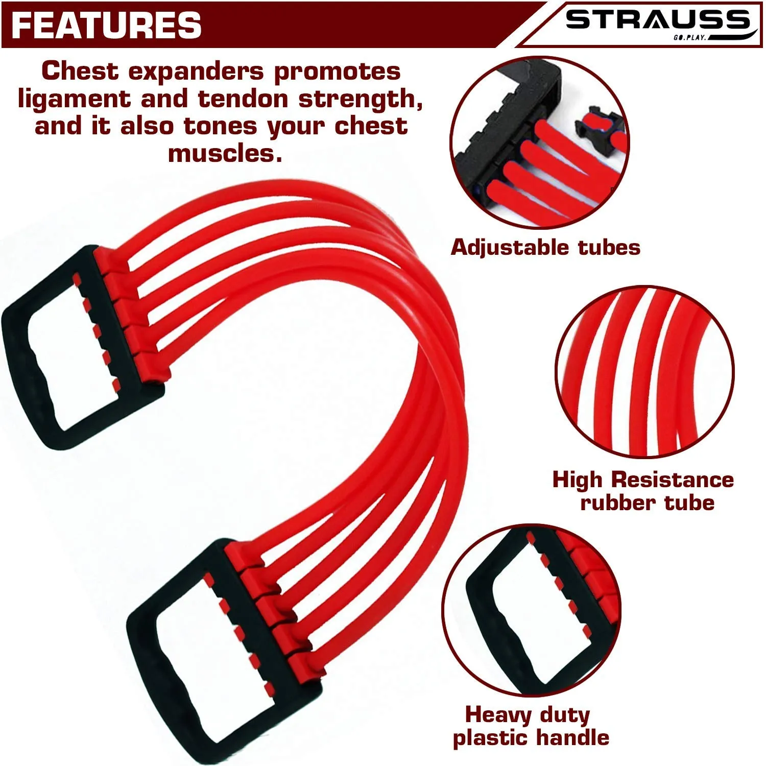 Strauss Chest Expander with 5 Springs and Tummy Trimmer Pro