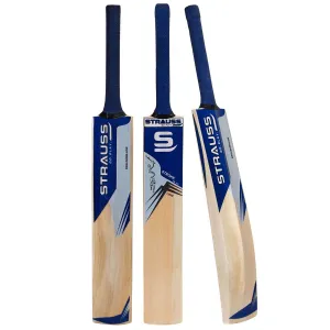 Strauss Cricket Bat | Edition: 11000 | English Willow | Size: Short Handle | Premium Leather Ball Cricket Bat