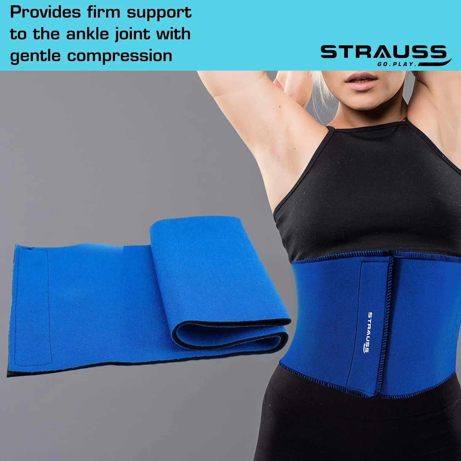 Strauss Elastic Waist Support and Patellar Knee Support (Free Size)