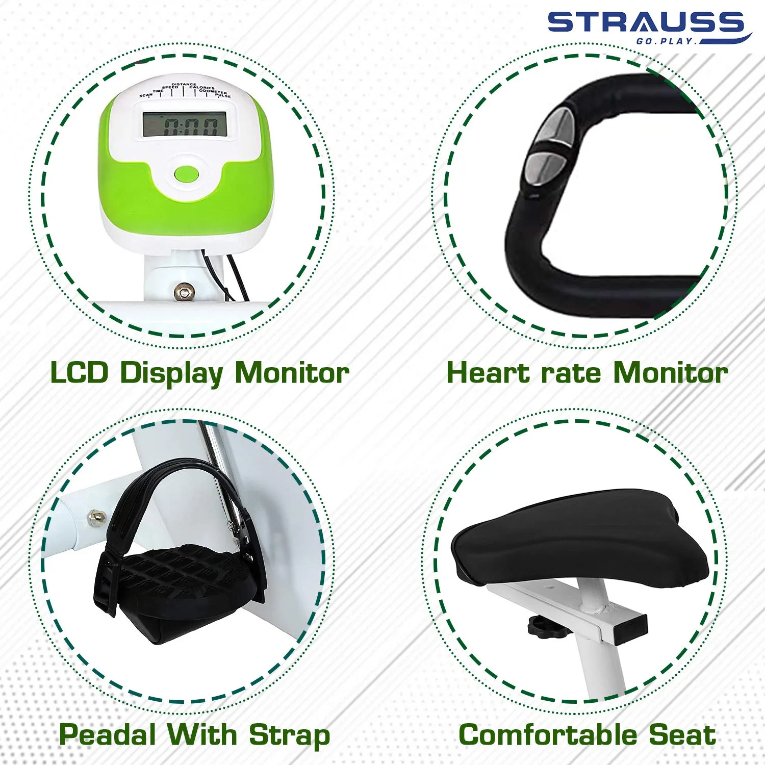 Strauss Exercise Magnetic Bike With Back Seat