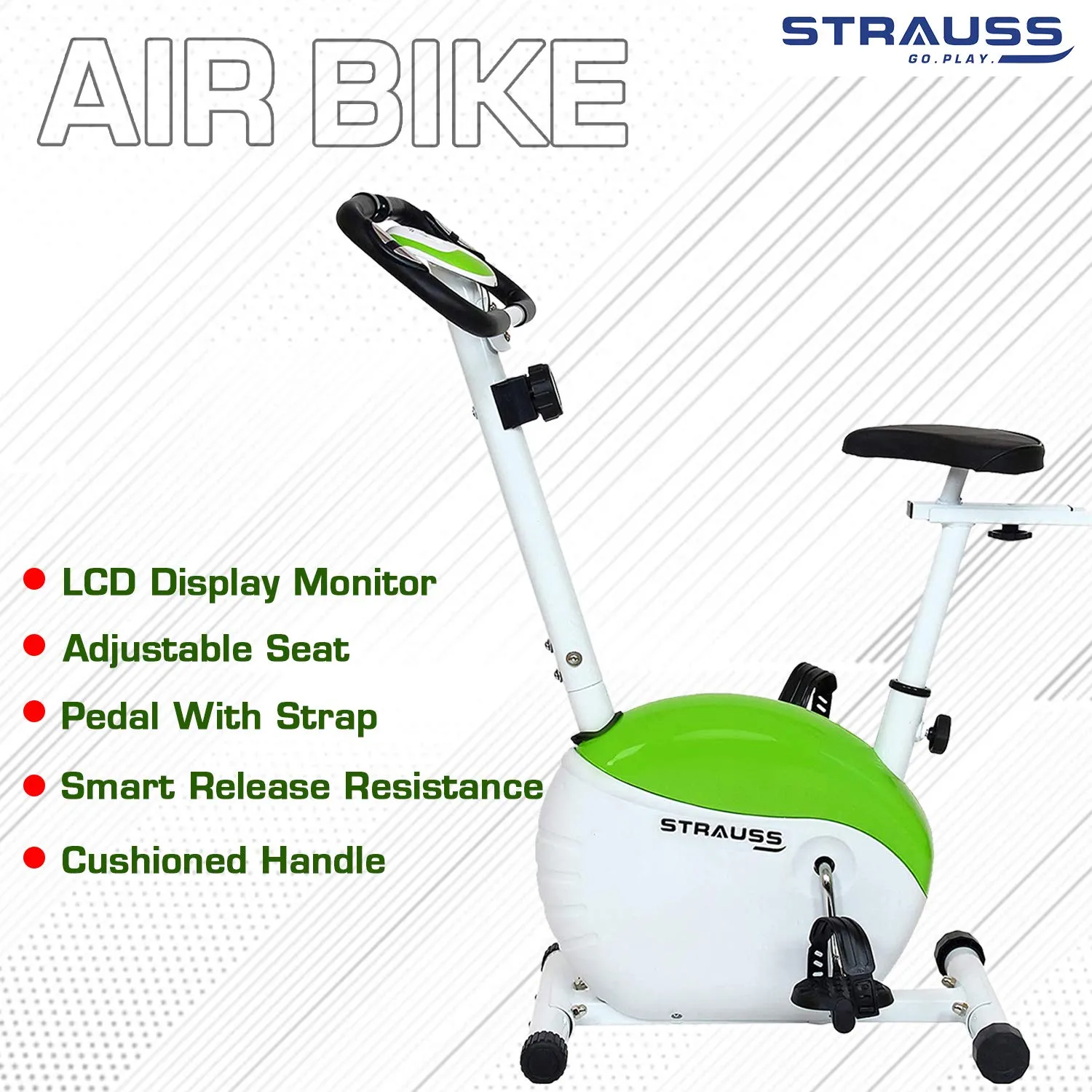 Strauss Exercise Magnetic Bike With Back Seat