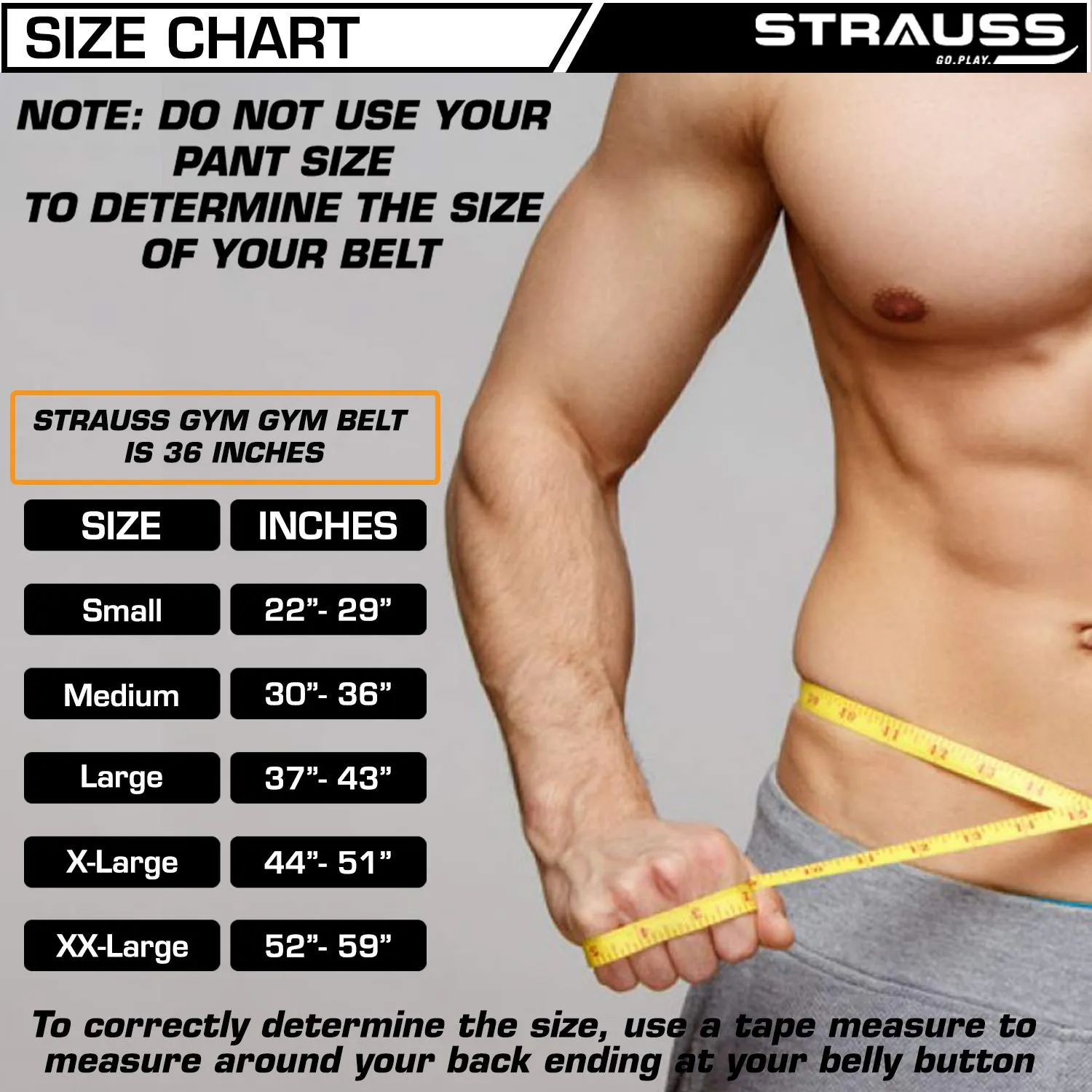 Strauss Gym Belt, 36 Inches