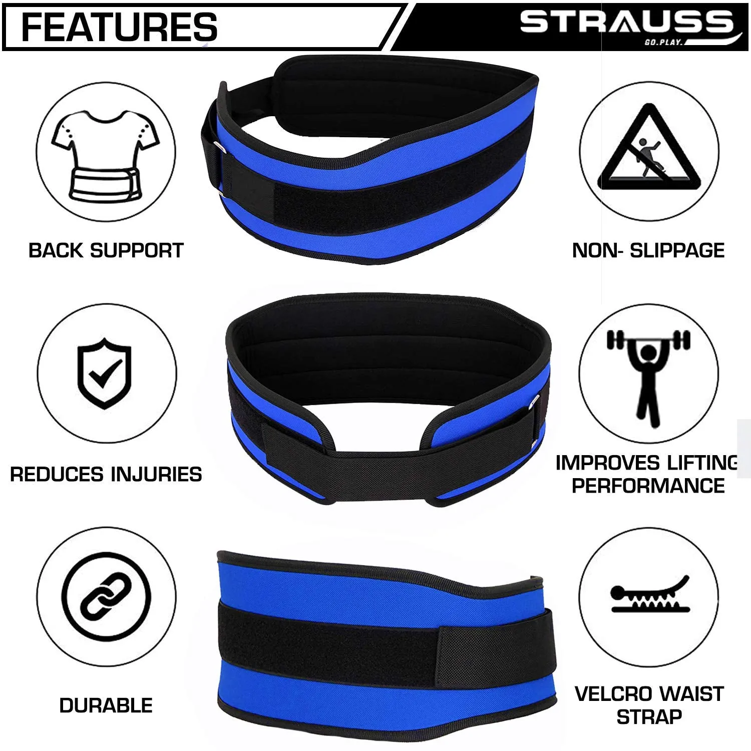 Strauss Gym Belt, 36 Inches