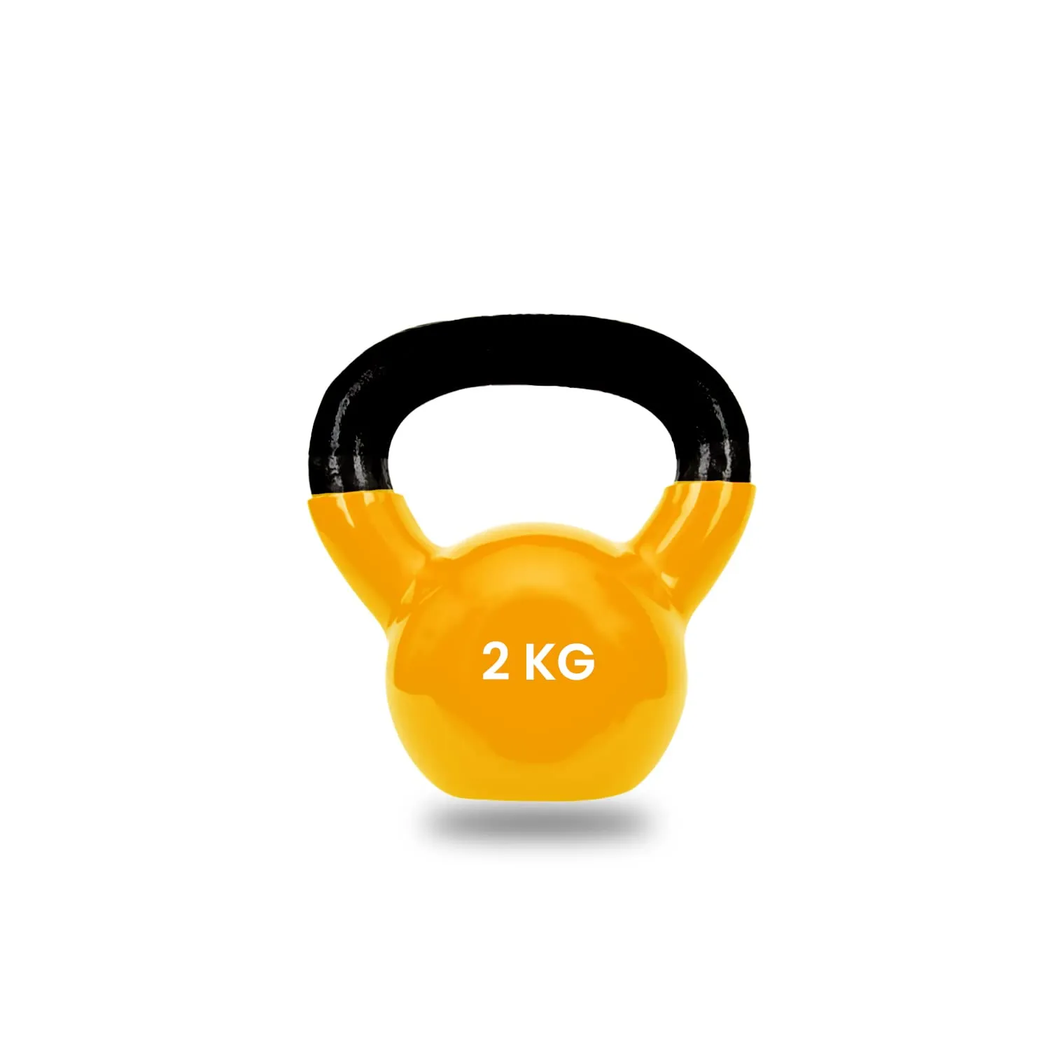 Strauss Premium Vinyl Kettlebell Weight for Men & Women | 10 Kg | Ideal for Home Workout, Yoga, Pilates, Gym Exercises | Non-Slip, Easy to Hold, Scratch Resistant (Yellow)