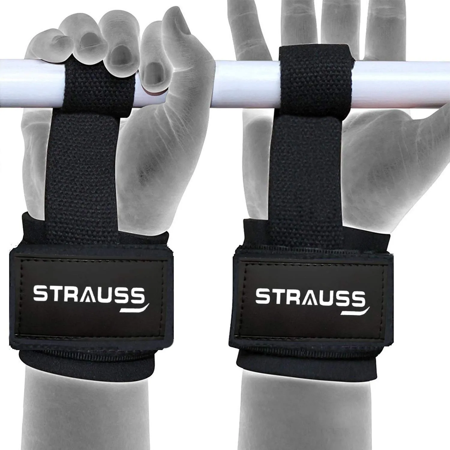 Strauss ST Cotton Gym Support, Pair (Black)