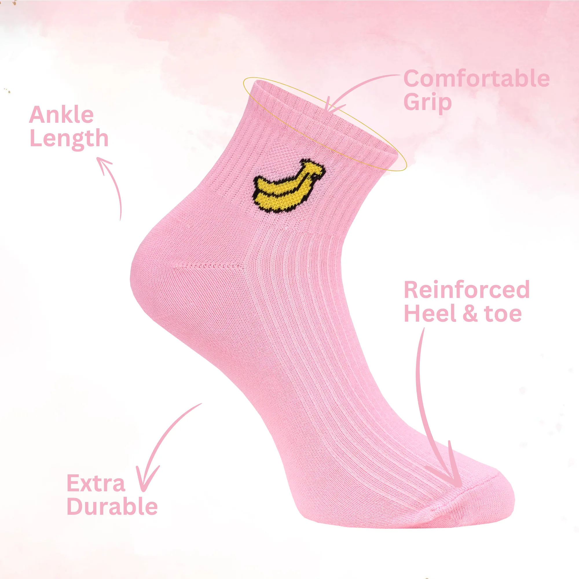 Sweet Fruits Women’s Cotton Socks - Pack of 5